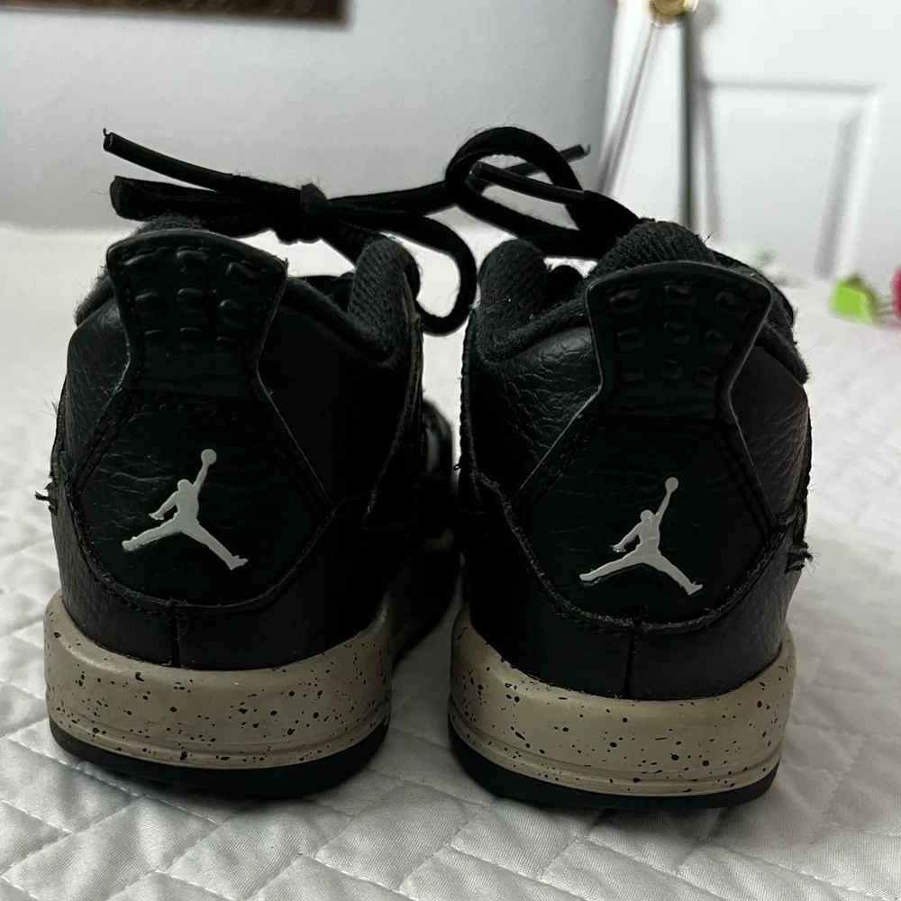 Jordan Retro 4 Oreo baby Sneakers Black and grey